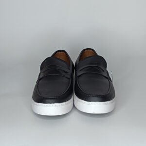 حذاء رجالي جلد أسود وأبيض – موديل 151