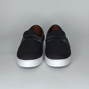 حذاء رجالي الجين وجلد أسود وأبيض – موديل 152