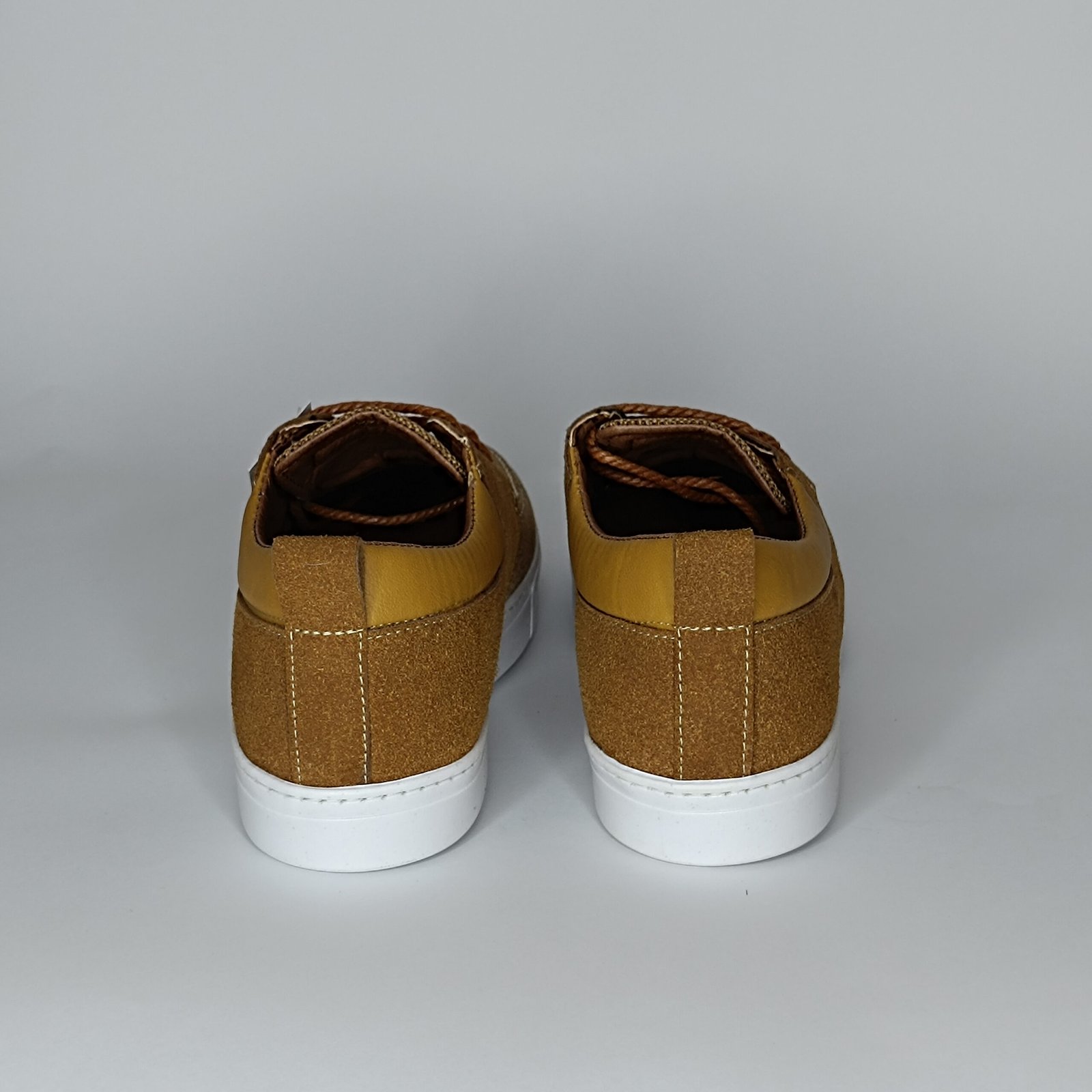 حذاء رجالي الجين برتقالي فاتح وغامق وأصفر غامق وأبيض – موديل 068 - Image 3