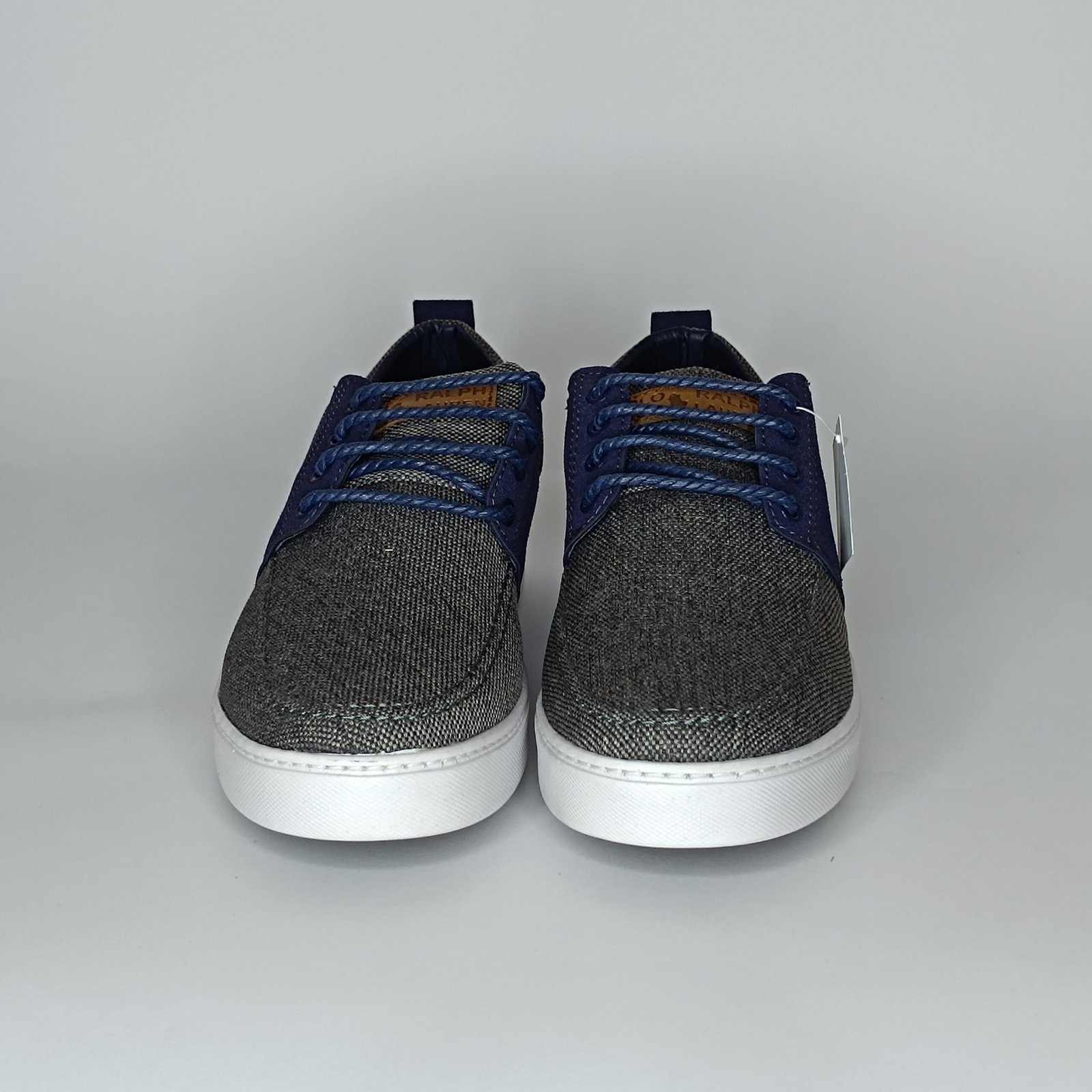 حذاء رجالي الجين رمادي وأزرق غامق وأبيض – موديل 066