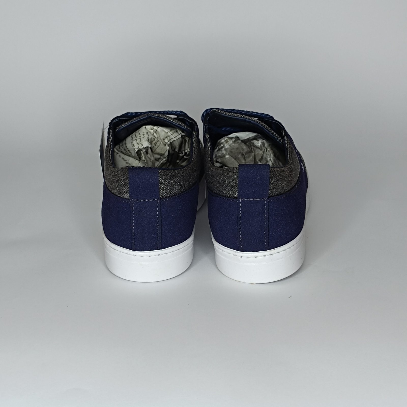 حذاء رجالي الجين رمادي وأزرق غامق وأبيض – موديل 066 - Image 3