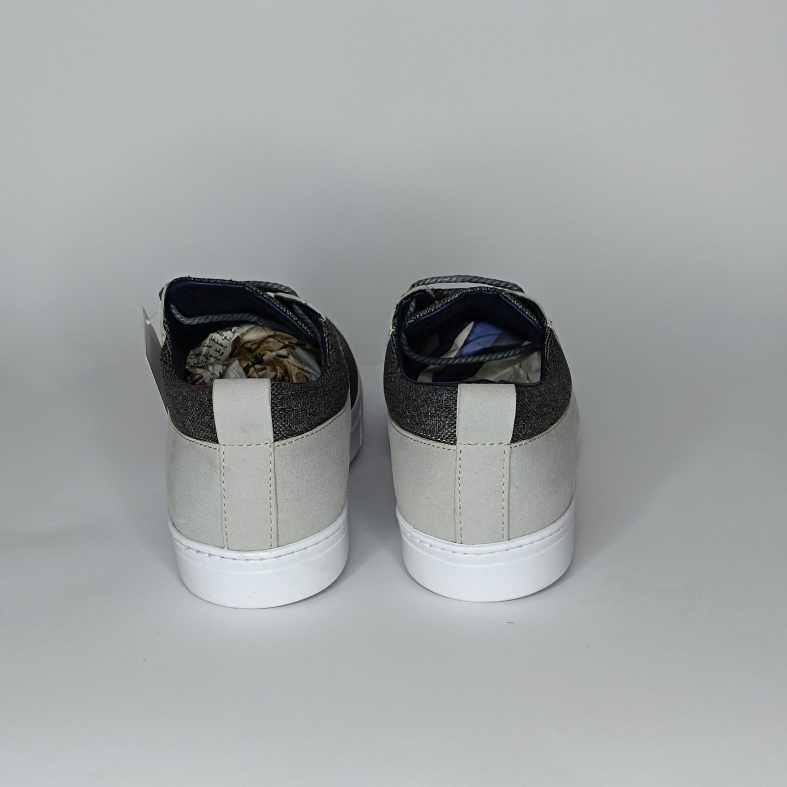 حذاء رجالي الجين رمادي غامق ورمادي فاتح وأبيض – موديل 067 - Image 3