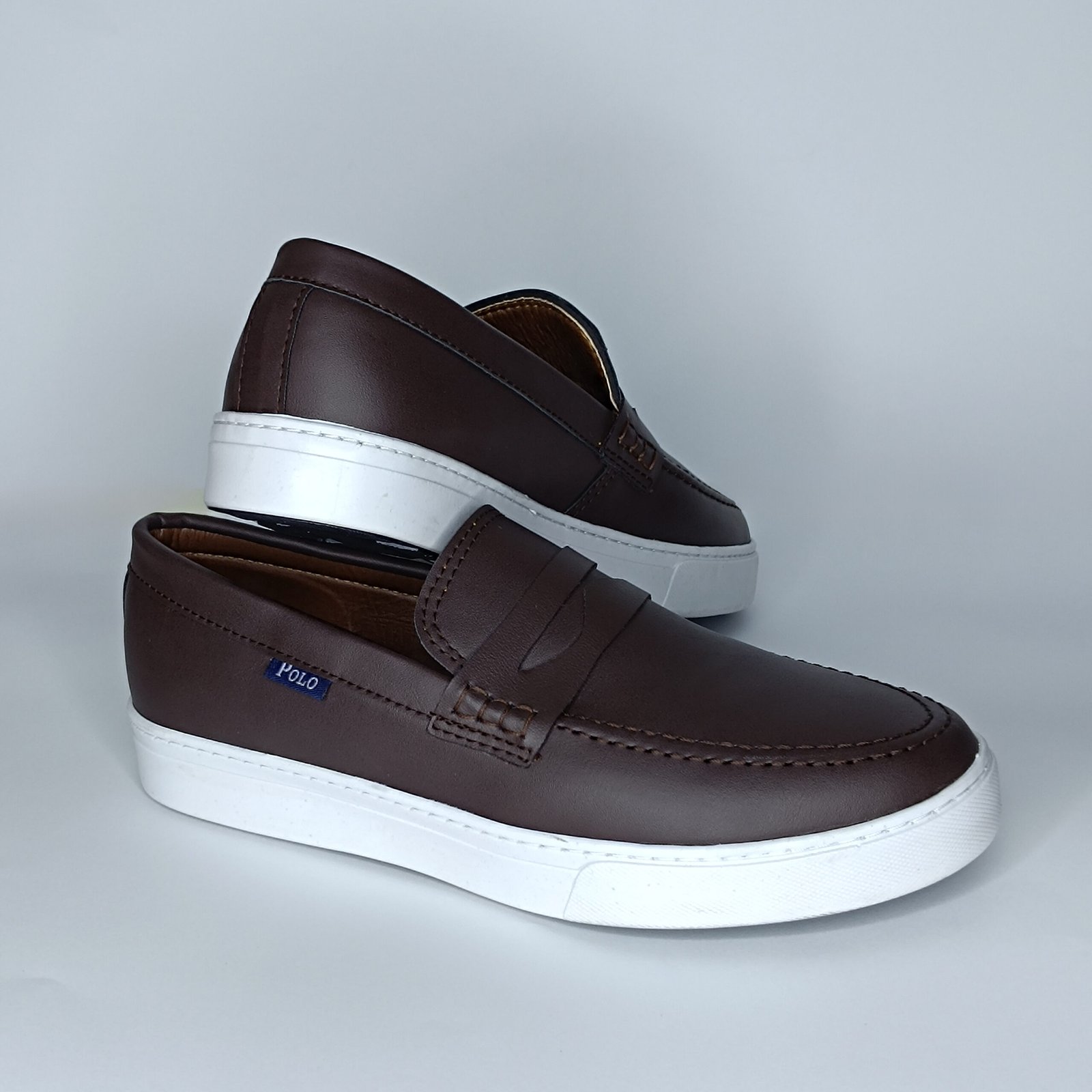 حذاء رجالي الدان بني غامق وأبيض – موديل (15T2) - Image 5