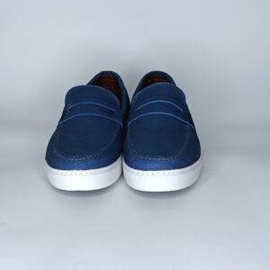 حذاء رجالي الجين أزرق وأبيض – موديل (15D6)