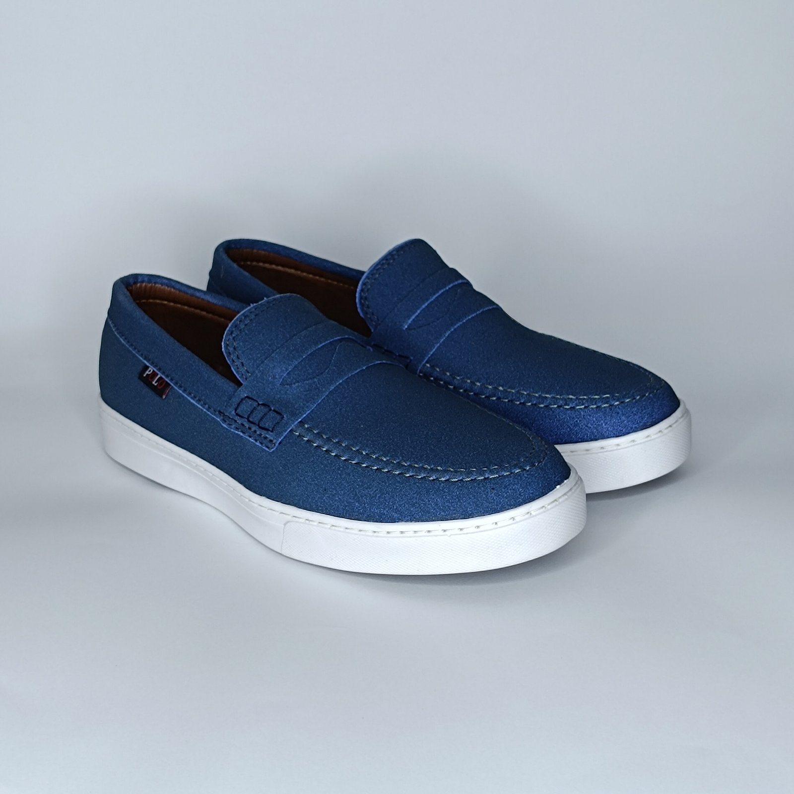 حذاء رجالي الجين أزرق وأبيض – موديل (15D6) - Image 2