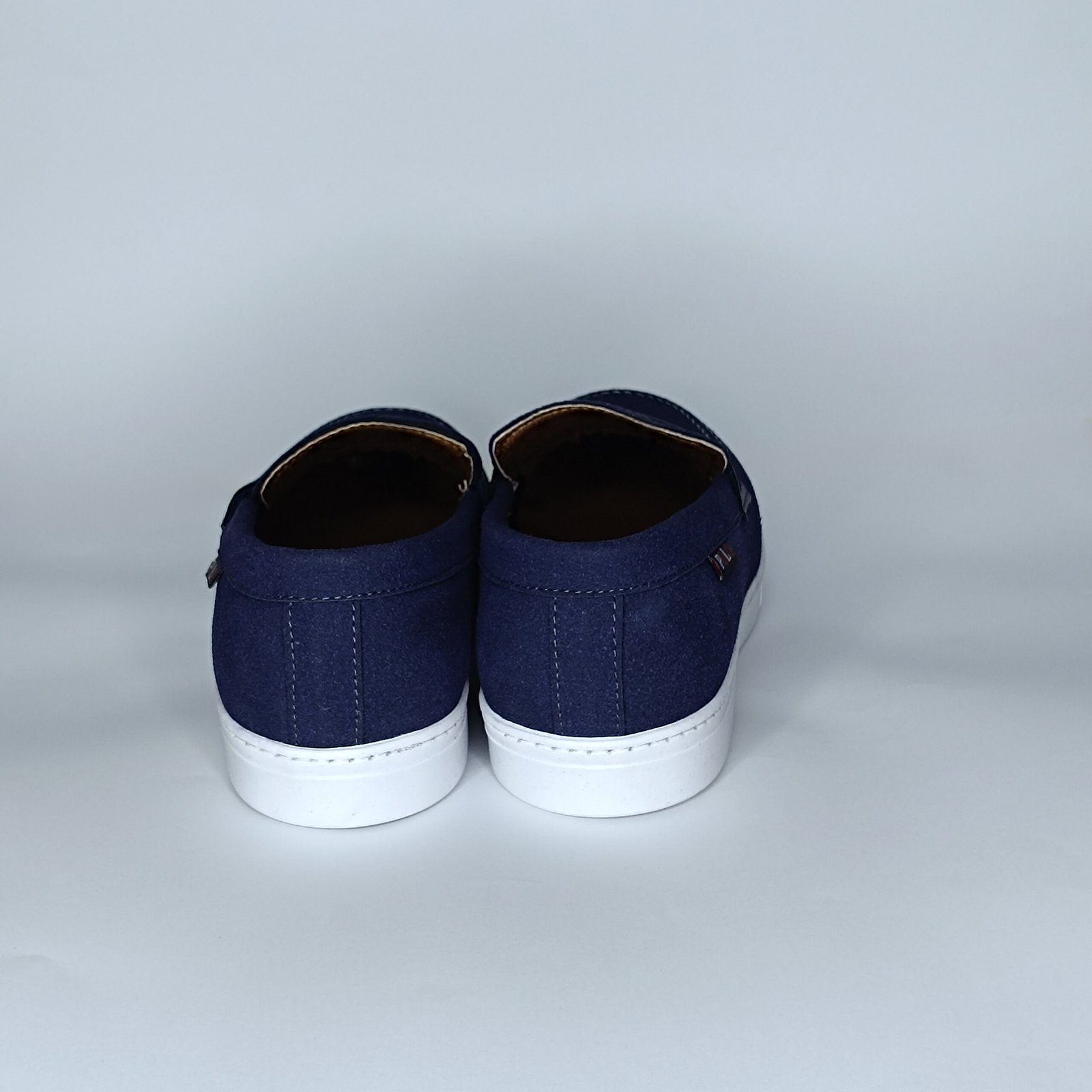 حذاء رجالي الجين وجلد أزرق غامق وأبيض – موديل (15D2) - Image 3