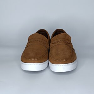 حذاء رجالي الجين برتقالي غامق وأبيض – موديل (15D3)