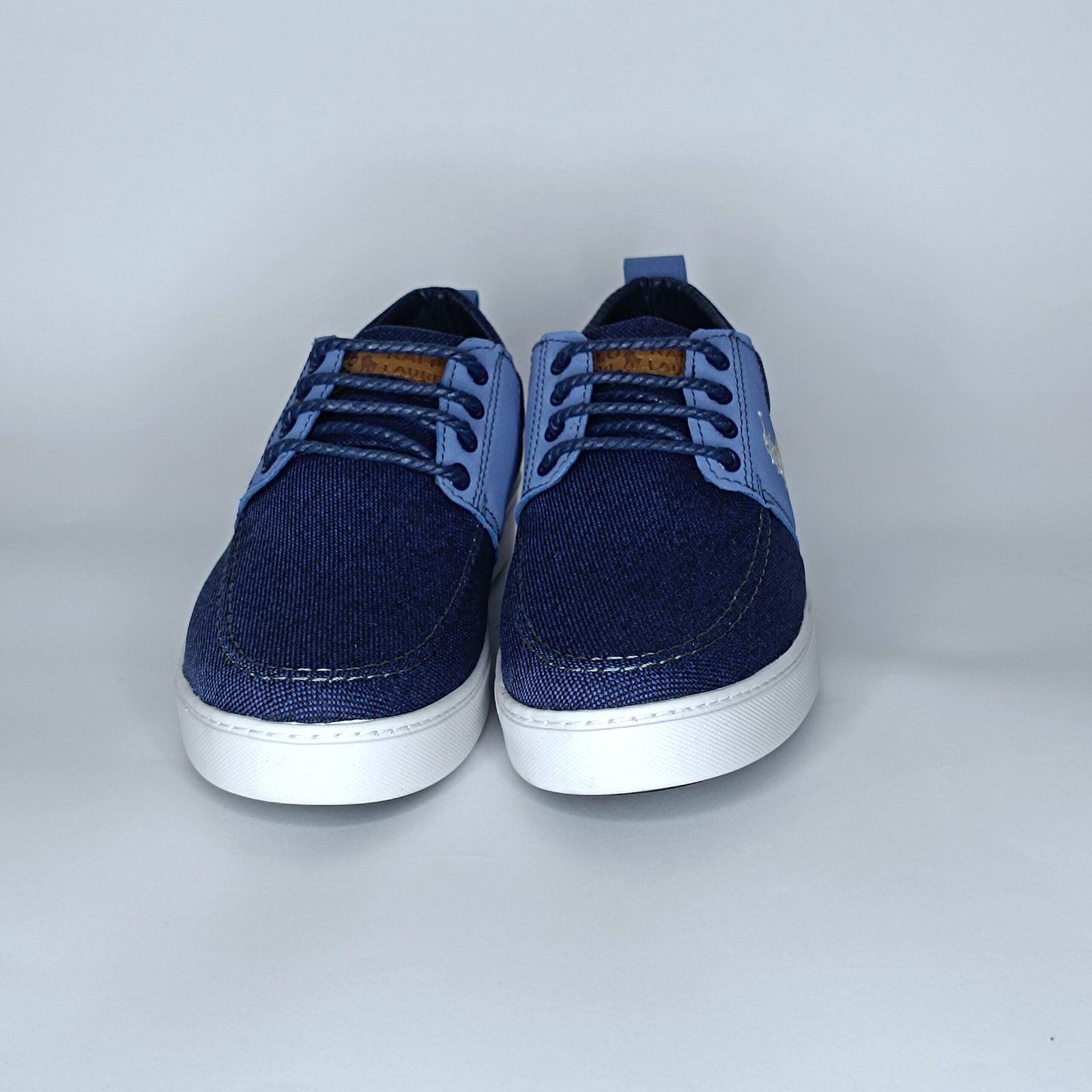 حذاء رجالي الجين أزرق غامق وفاتح وأبيض – موديل (06T8)