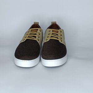 حذاء رجالي الجين بني وباج غامق وأبيض – موديل (06T15)