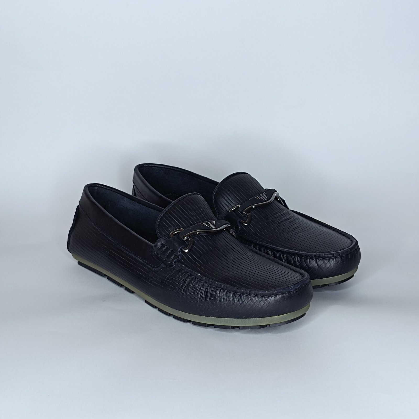 حذاء رجالي جلد أسود – موديل - Image 2