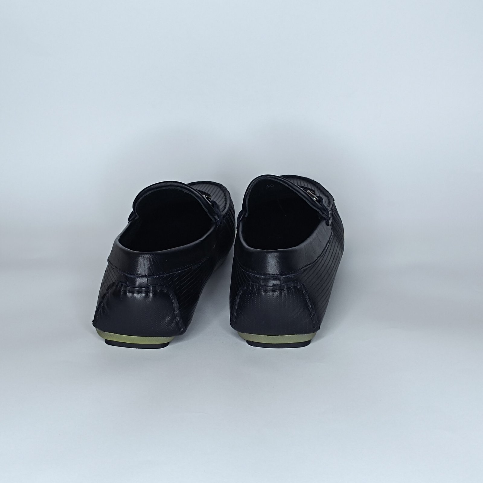 حذاء رجالي جلد أسود – موديل - Image 3