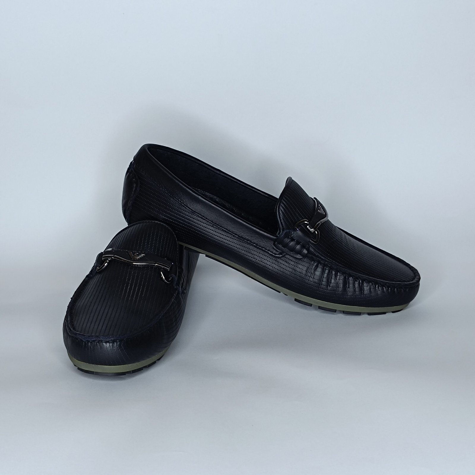 حذاء رجالي جلد أسود – موديل - Image 4