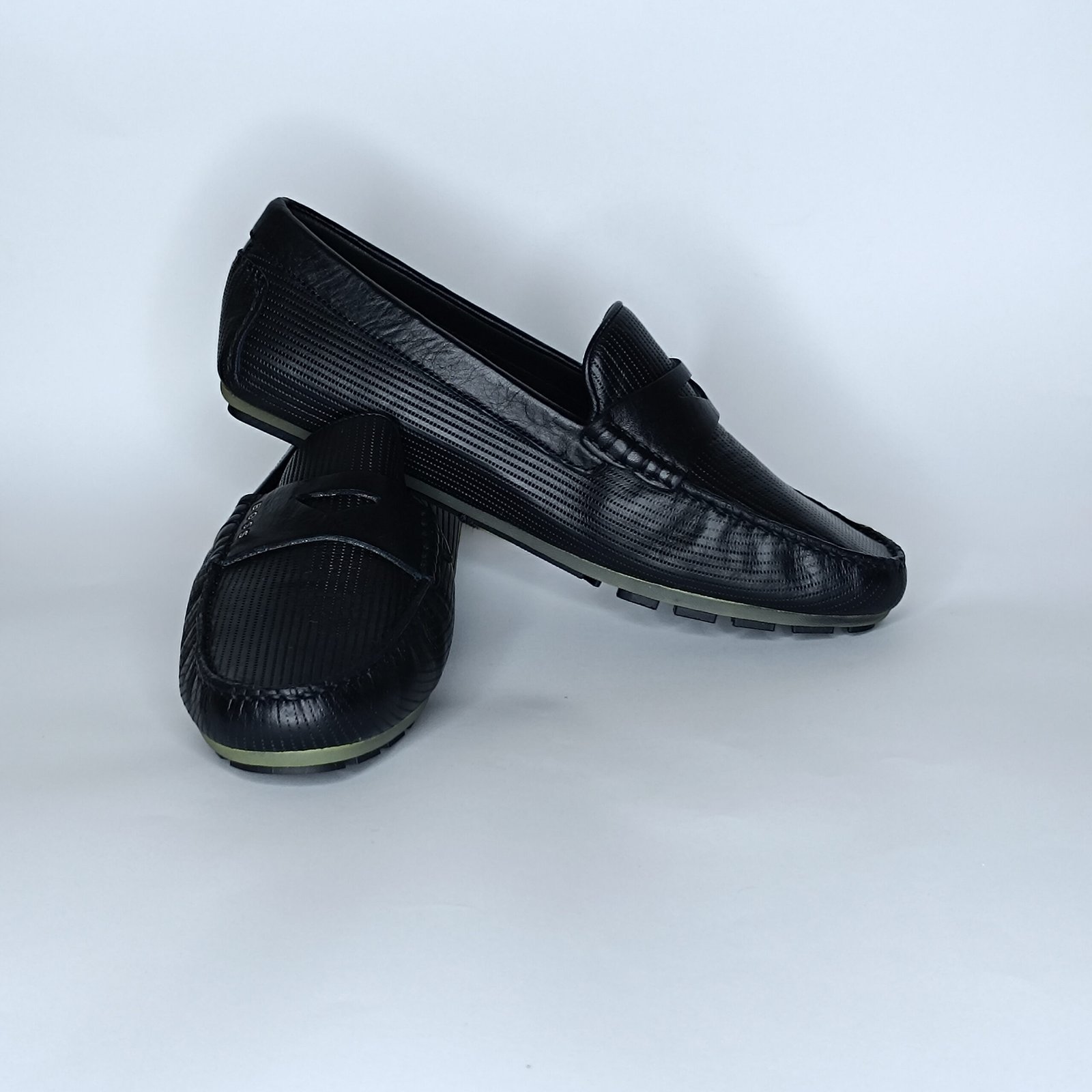 حذاء رجالي جلد أسود – موديل - Image 4