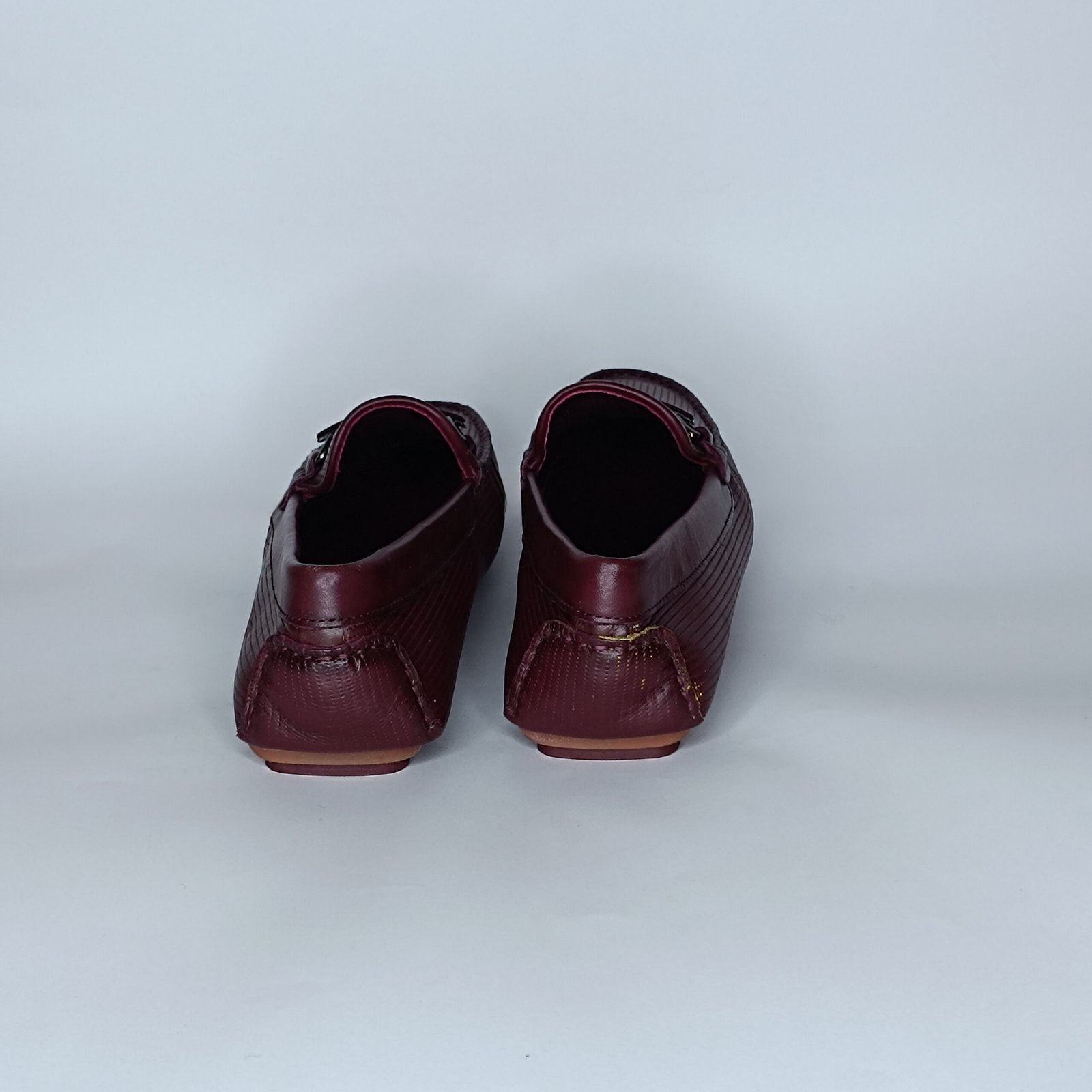 حذاء رجالي جلد أحمر غامق – موديل - Image 3