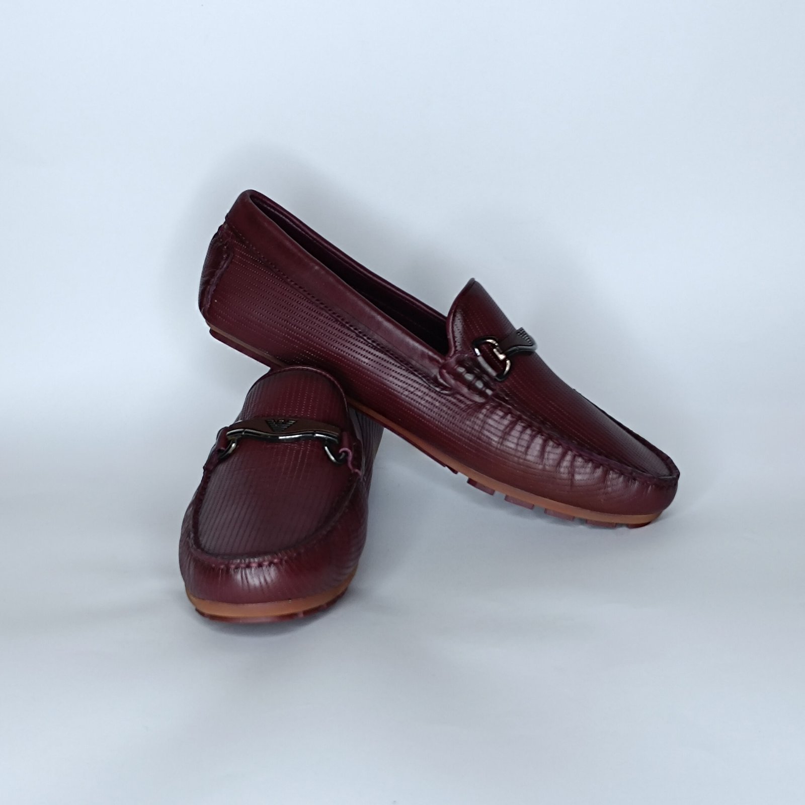 حذاء رجالي جلد أحمر غامق – موديل - Image 4