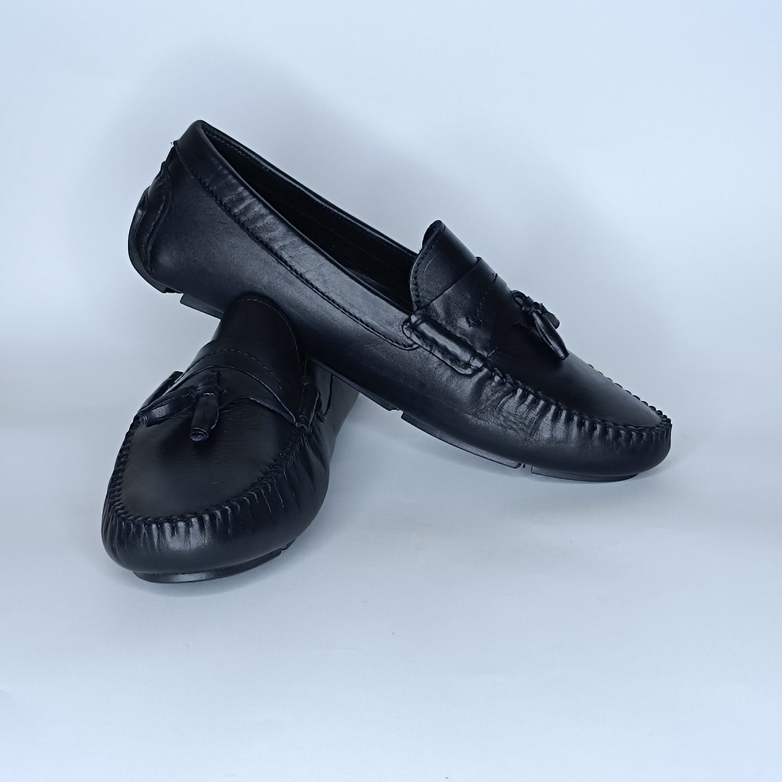 حذاء رجالي جلد أسود – موديل - Image 4