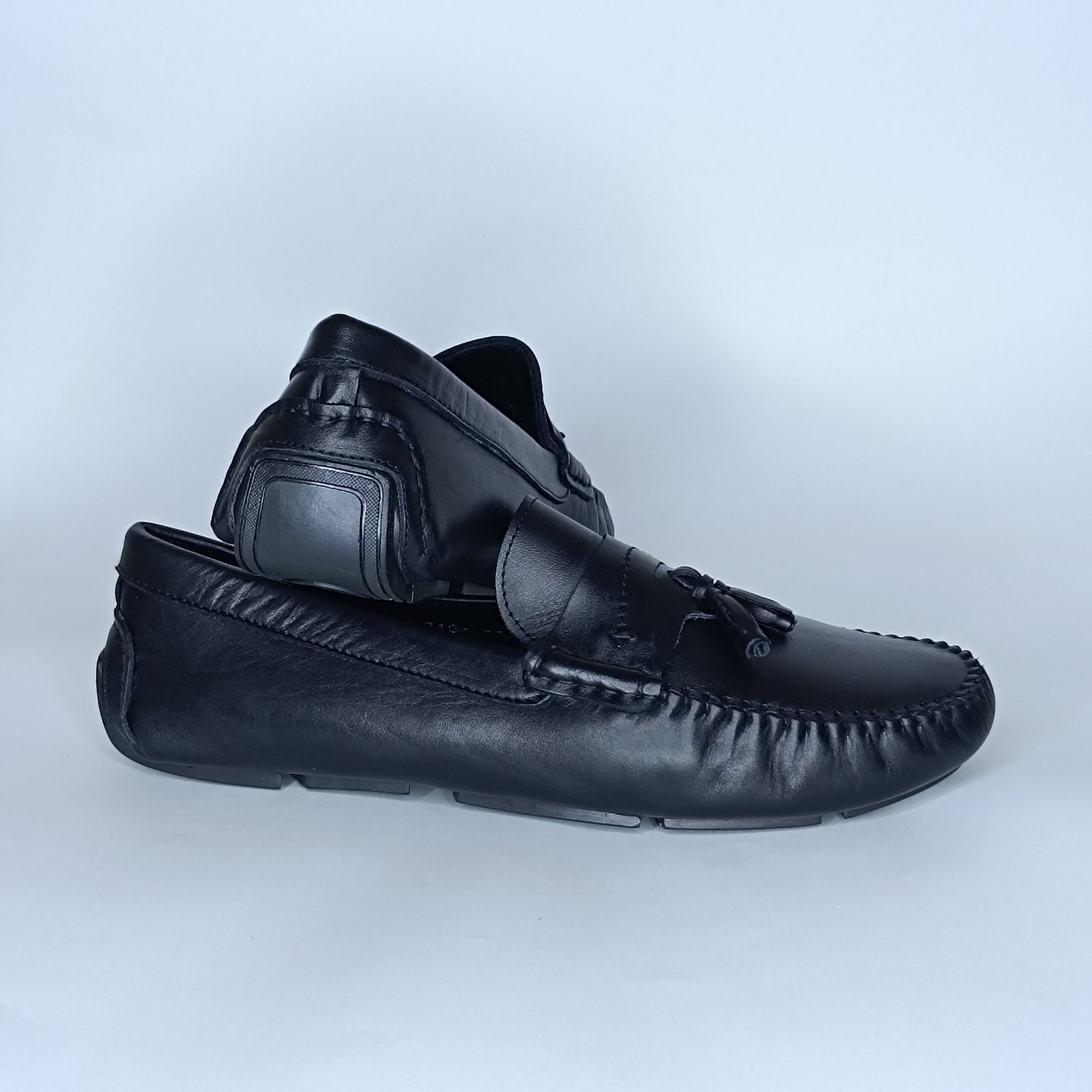 حذاء رجالي جلد أسود – موديل - Image 5