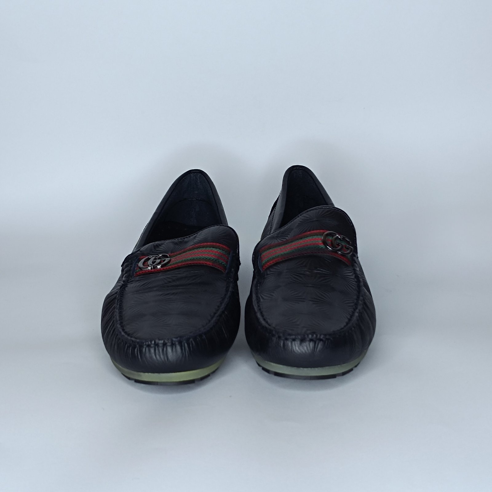 حذاء رجالي جلد أسود وأحمر – موديل