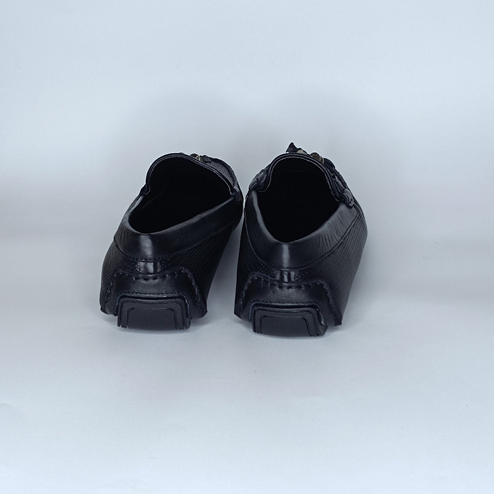 حذاء رجالي جلد أسود وأزرق غامق – موديل - Image 3