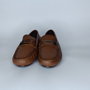 حذاء رجالي جلد بني غامق وأسود – موديل