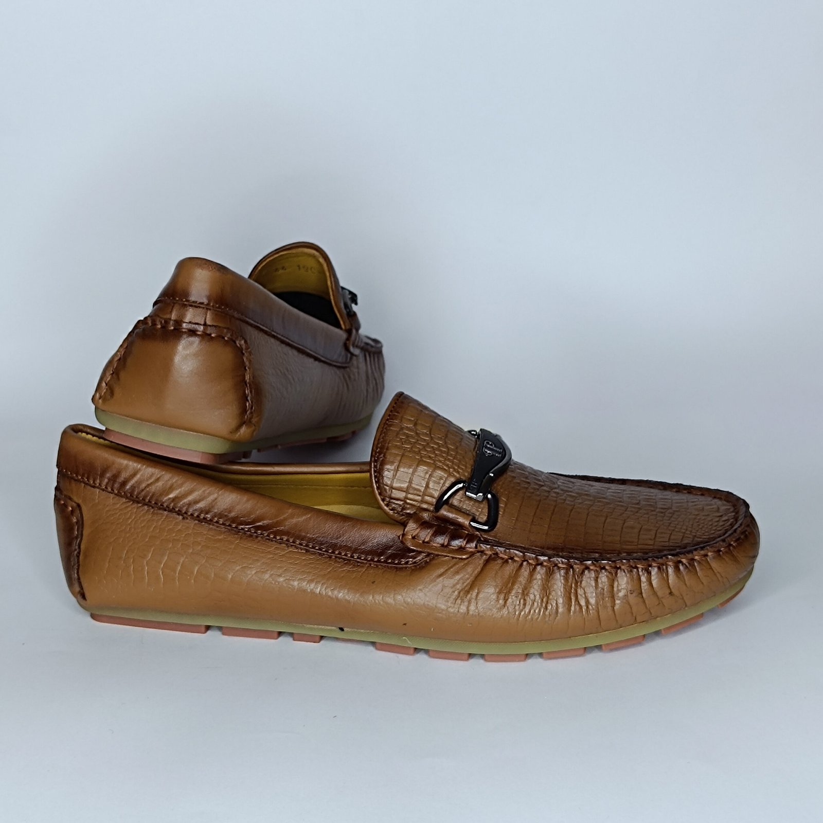 حذاء رجالي جلد بني – موديل - Image 5