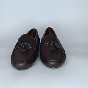 حذاء رجالي جلد بني غامق – موديل