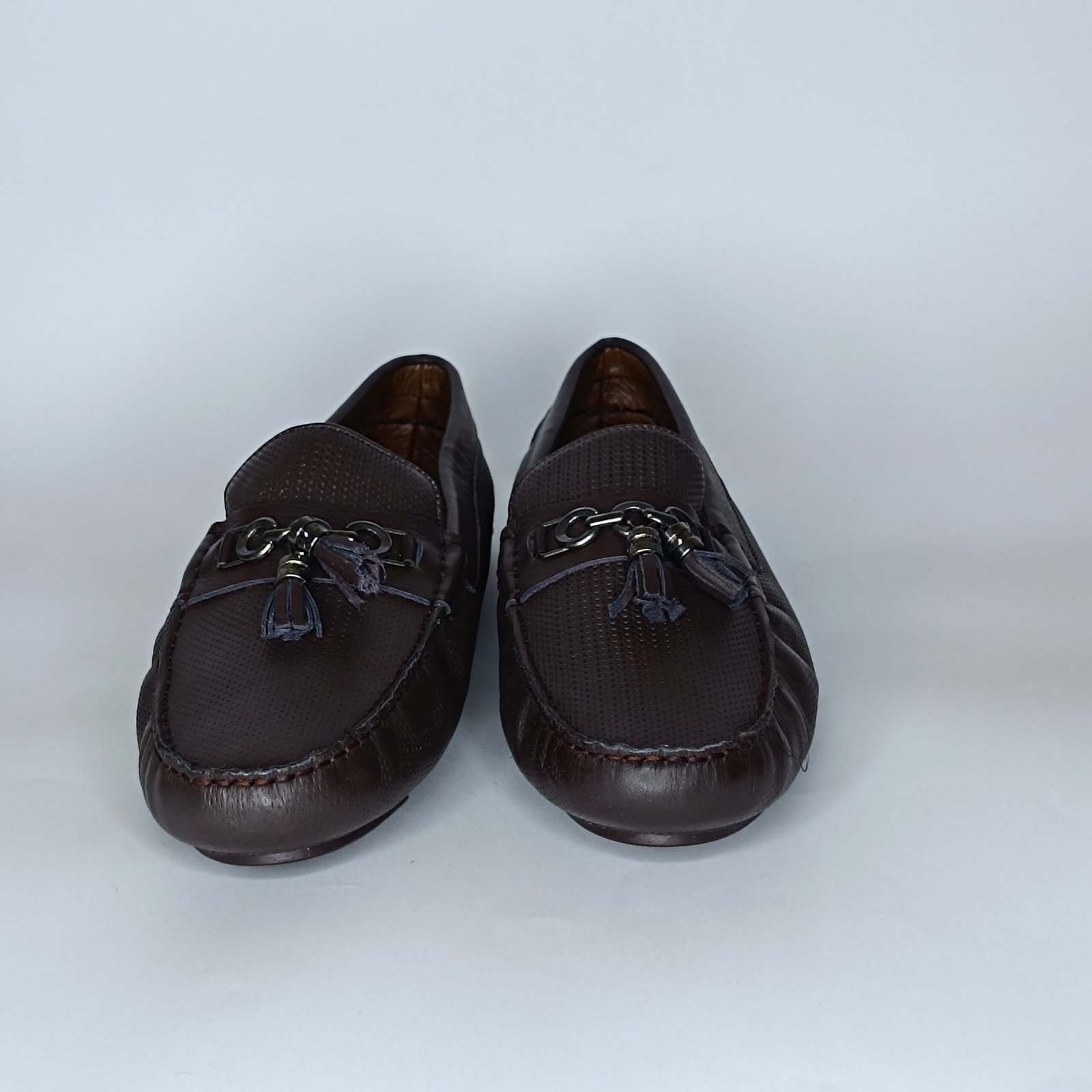 حذاء رجالي جلد بني غامق – موديل