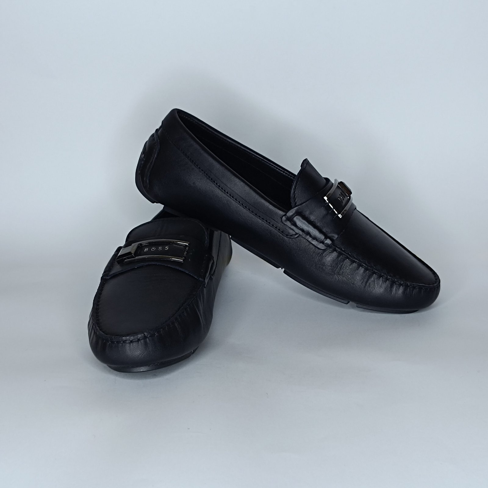 حذاء رجالي جلد أسود – موديل - Image 4