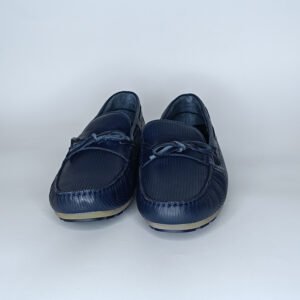 حذاء رجالي جلد أزرق غامق – موديل