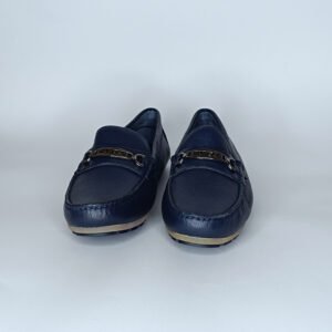 حذاء رجالي جلد أزرق غامق – موديل