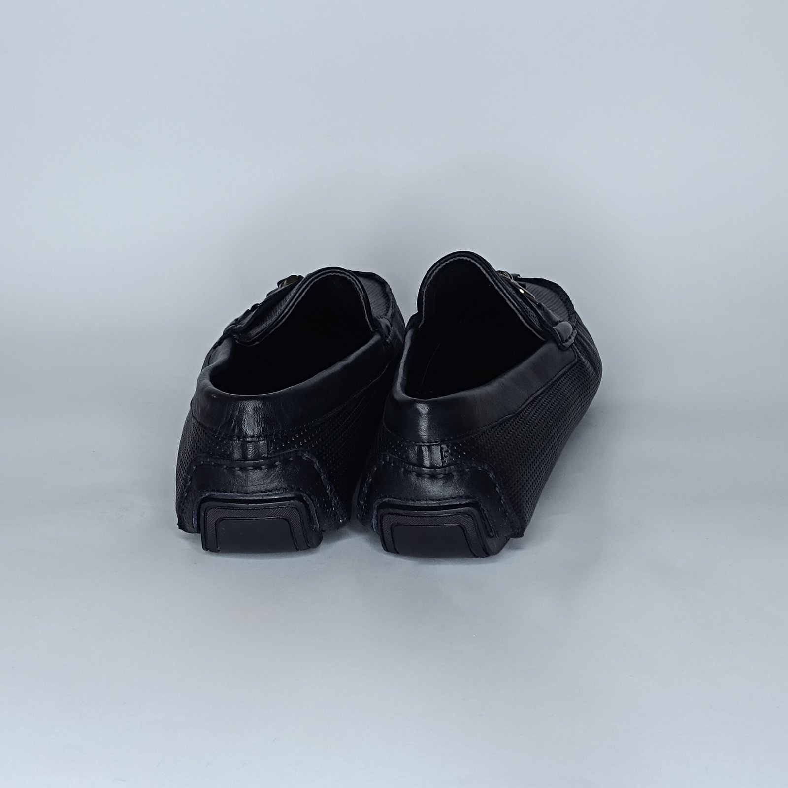 حذاء رجالي جلد أسود وأزرق غامق – موديل - Image 3