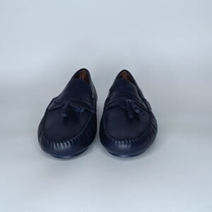 حذاء رجالي جلد أزرق غامق – موديل