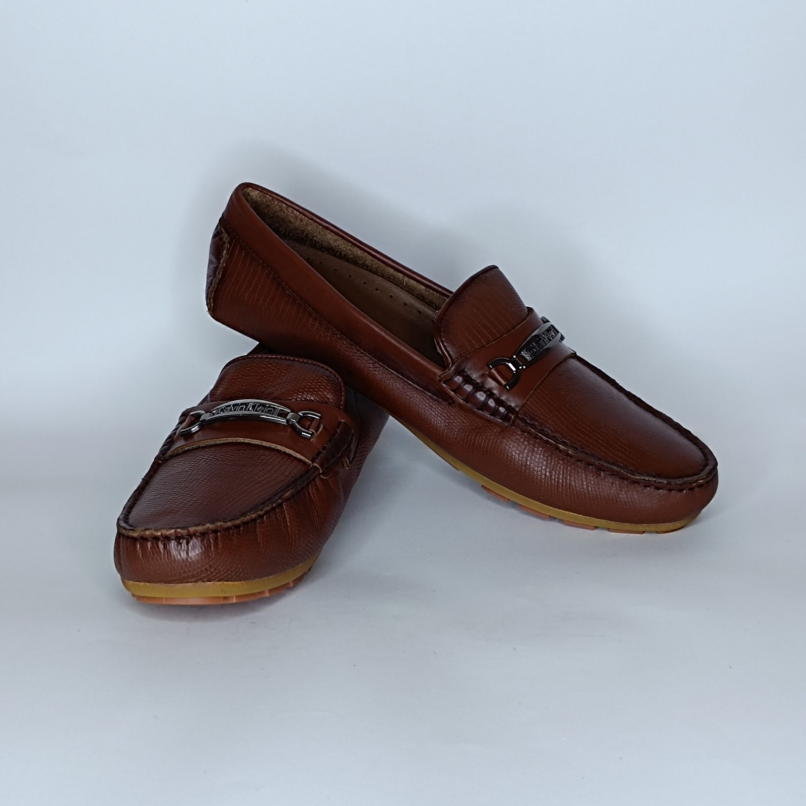 حذاء رجالي جلد بني – موديل - Image 4