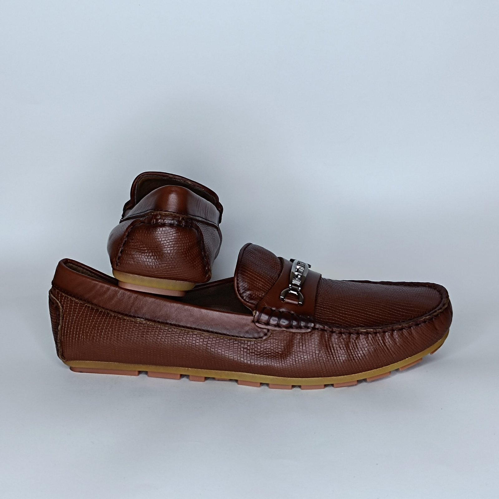 حذاء رجالي جلد بني – موديل - Image 5