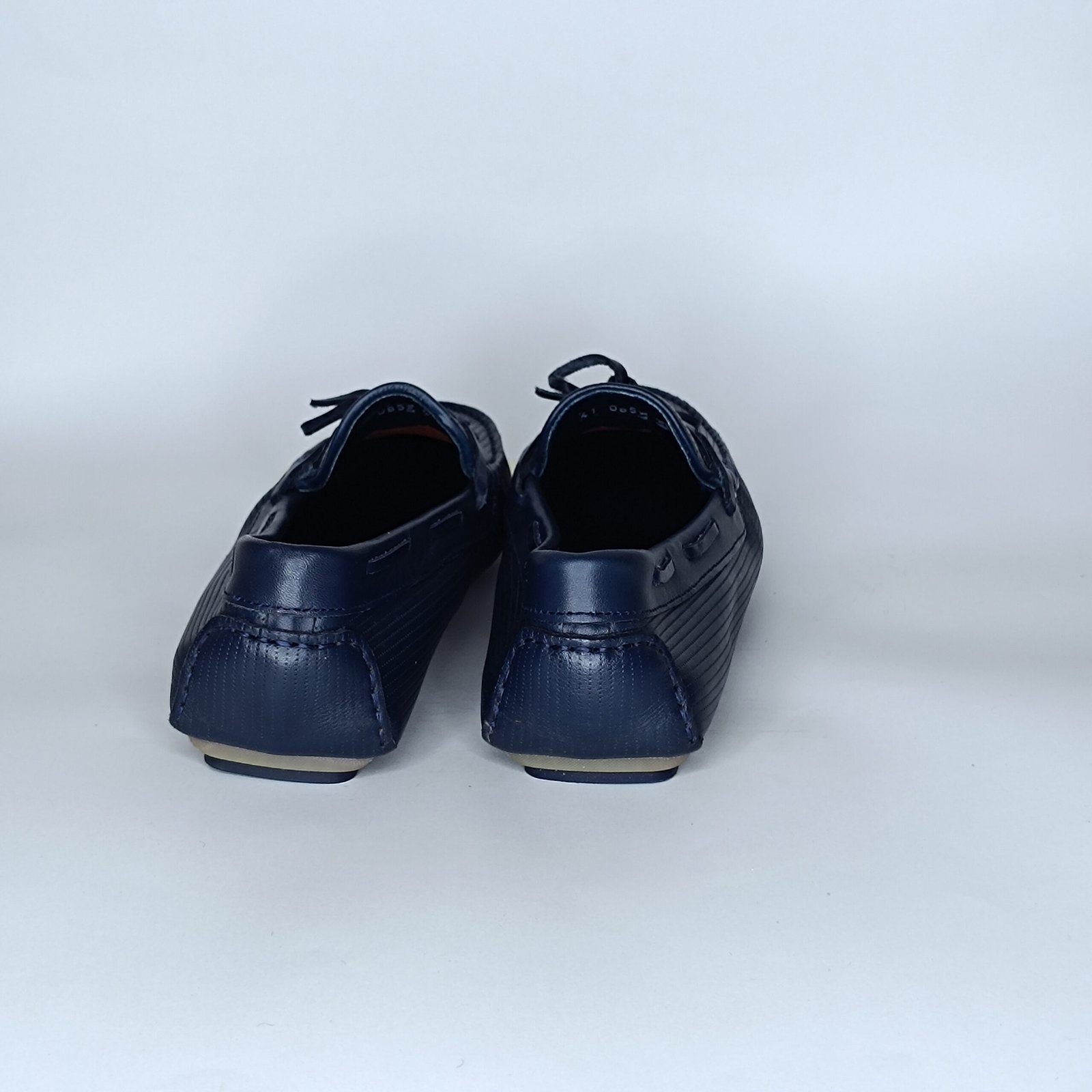 حذاء رجالي جلد أزرق غامق – موديل - Image 3