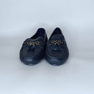 حذاء رجالي جلد أزرق غامق – موديل