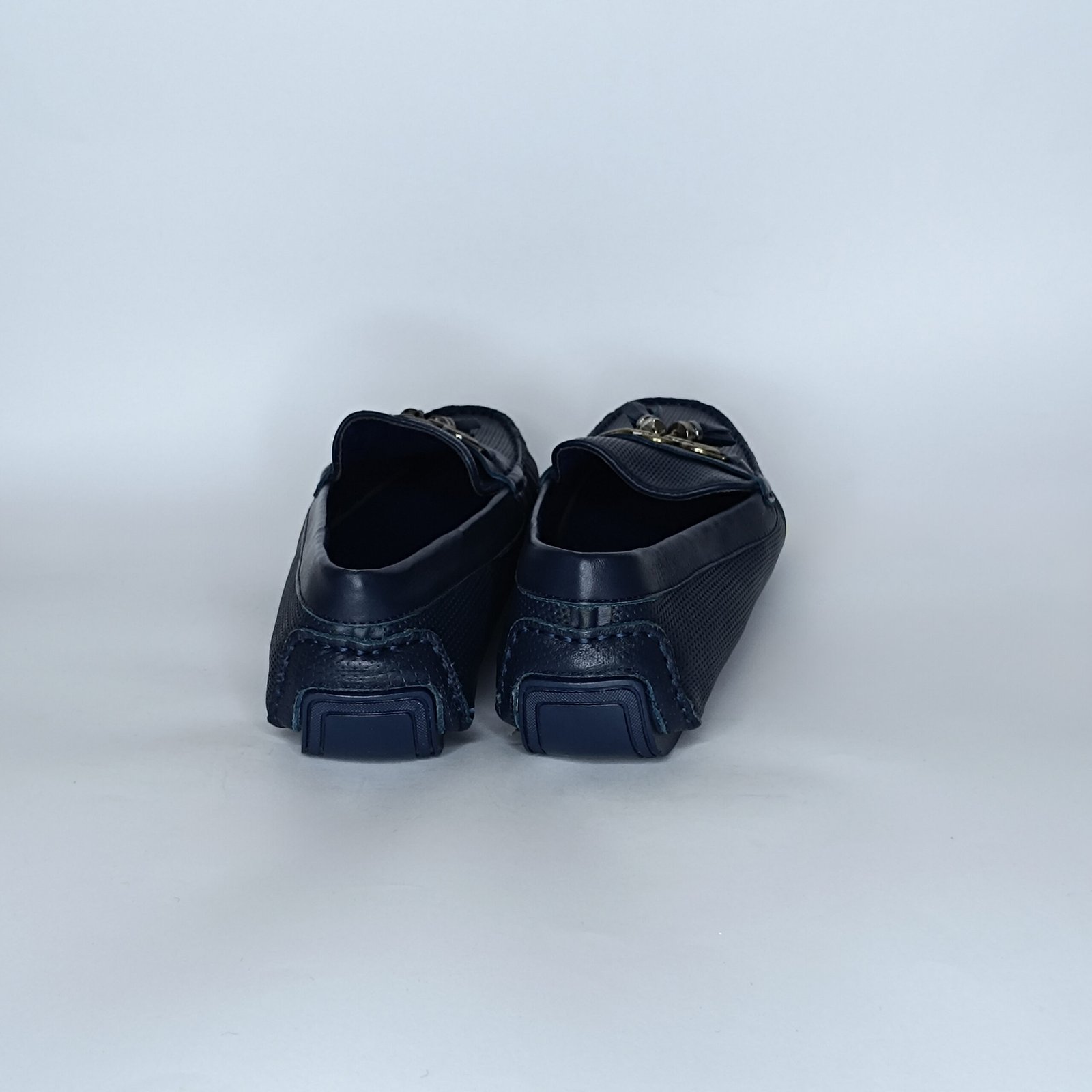 حذاء رجالي جلد أزرق غامق – موديل - Image 3