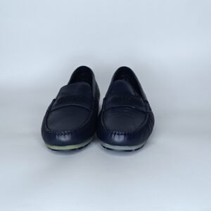 حذاء رجالي جلد أزرق غامق – موديل