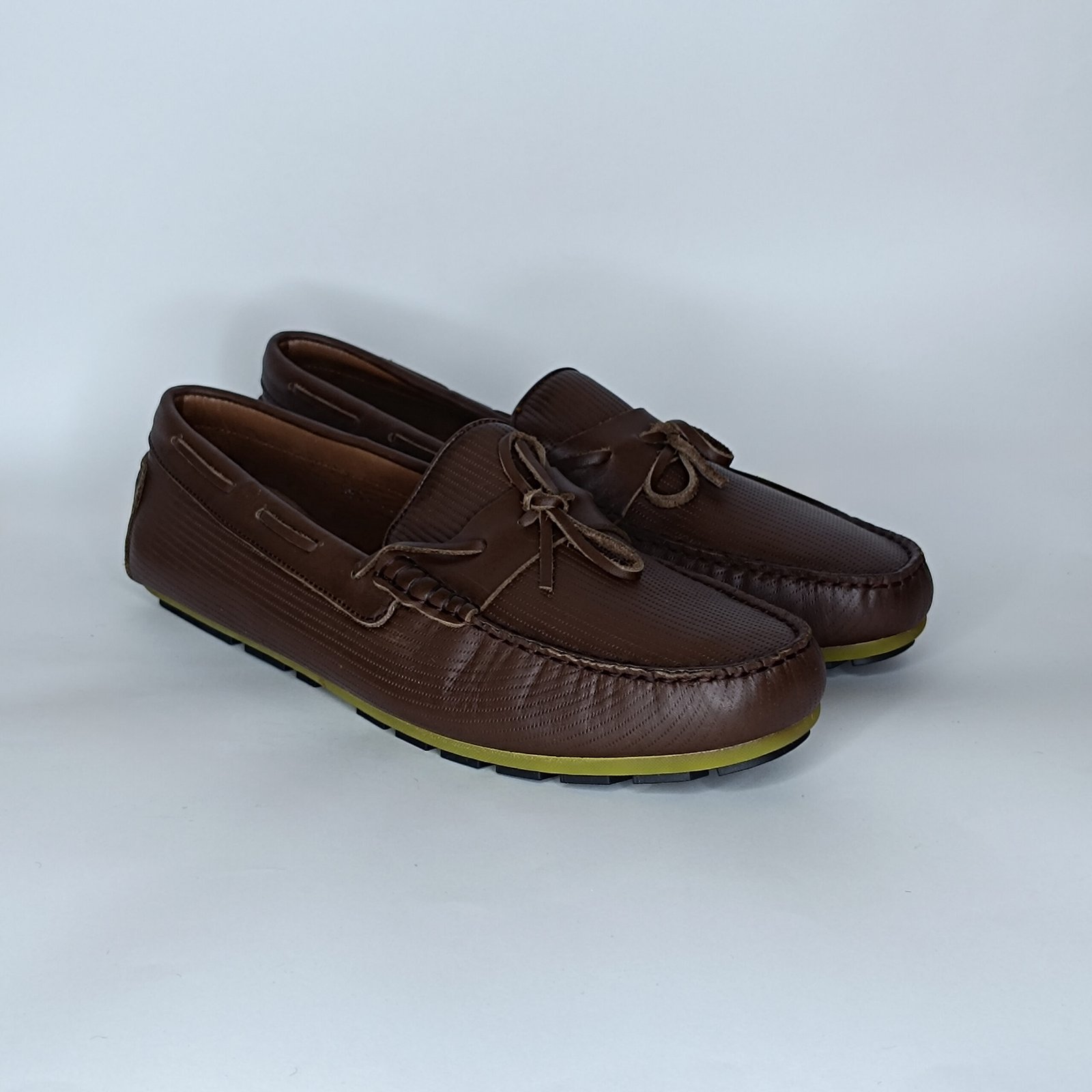 حذاء رجالي جلد بني غامق – موديل - Image 2