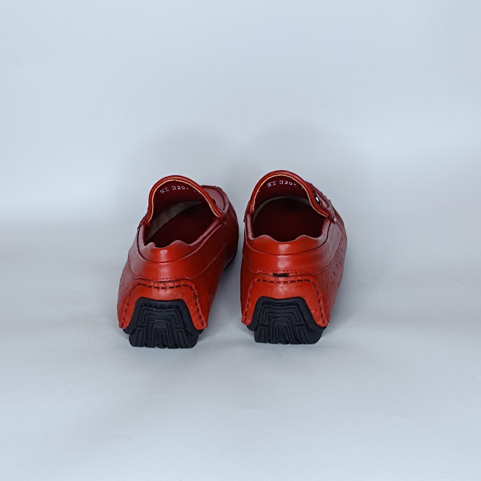 حذاء رجالي جلد أحمر وأسود – موديل - Image 3