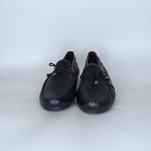 حذاء رجالي جلد أسود وبنفسجي – موديل