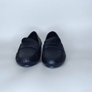 حذاء رجالي جلد أزرق غامق – موديل