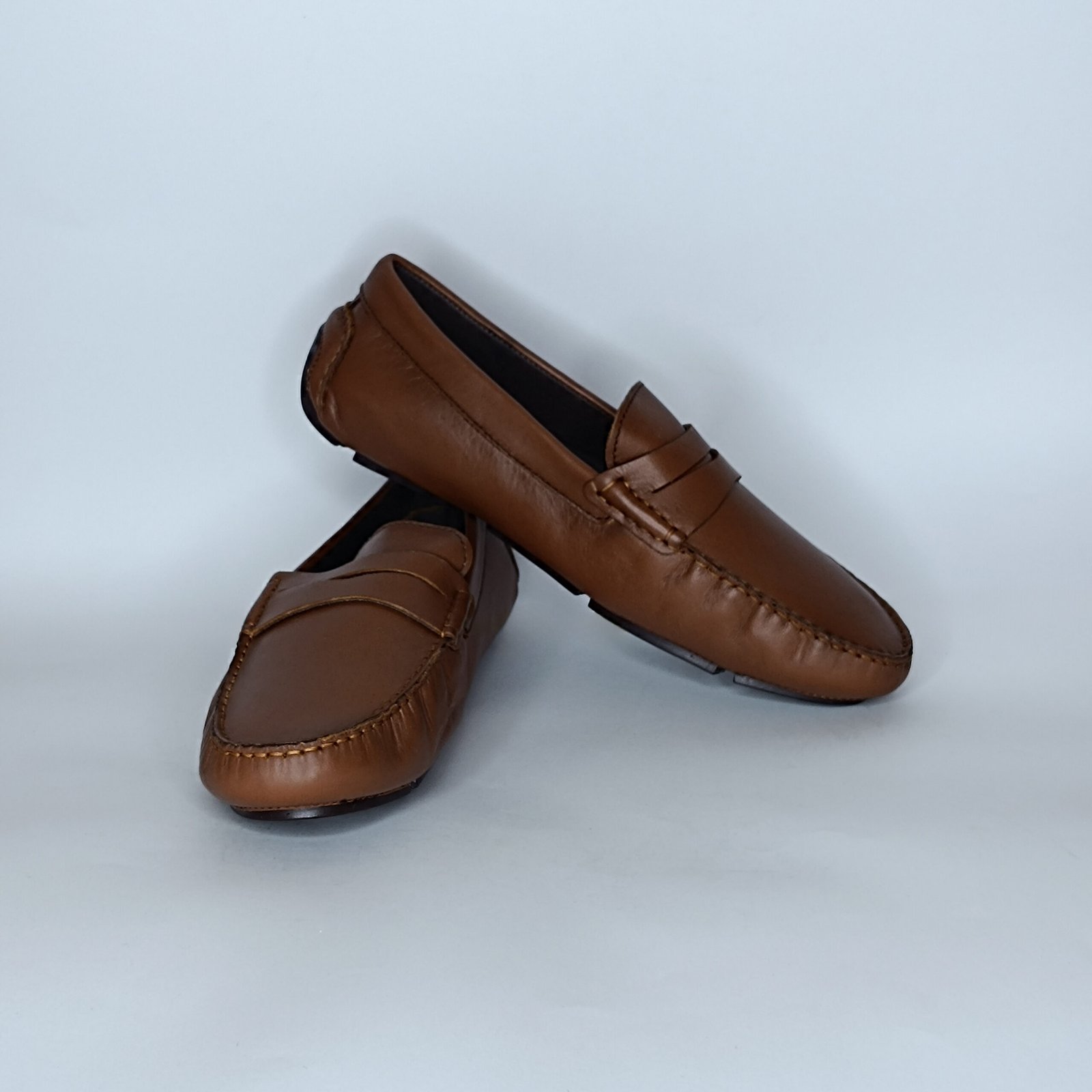 حذاء رجالي جلد بني وأسود – موديل - Image 4