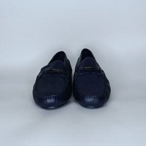 حذاء رجالي جلد أزرق غامق – موديل