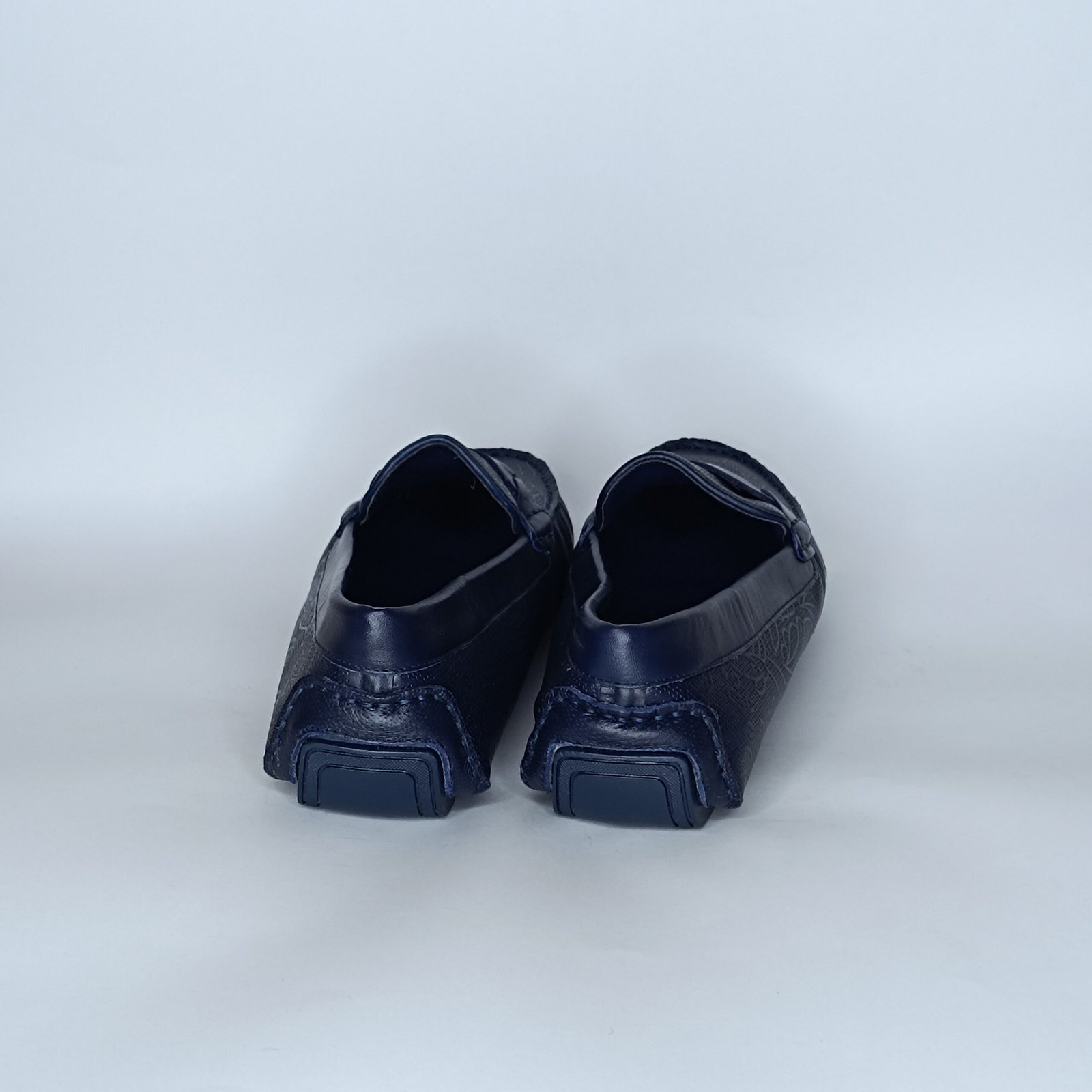 حذاء رجالي جلد أزرق غامق – موديل - Image 3