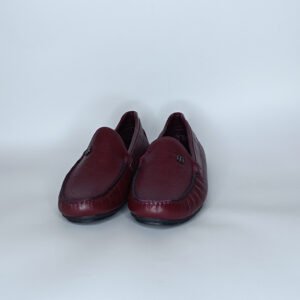 حذاء رجالي جلد أحمرغامق وأسود – موديل