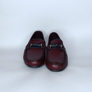 حذاء رجالي جلد أحمروأزرق غامق – موديل