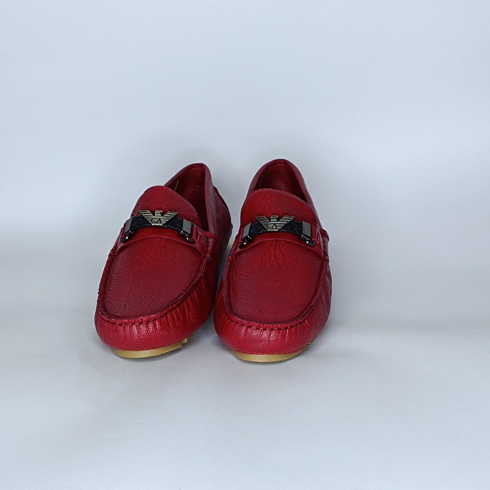 حذاء رجالي جلد أحمر وأصفروأسود – موديل