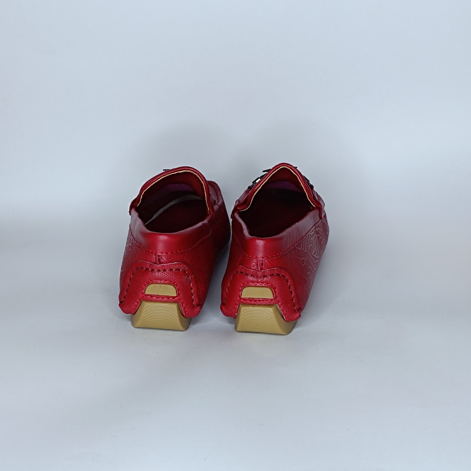 حذاء رجالي جلد أحمر وأصفروأسود – موديل - Image 3