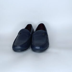 حذاء رجالي جلد أزرق غامق – موديل